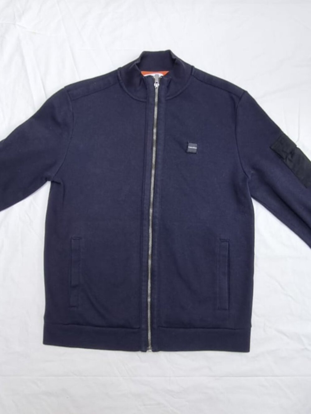 Calvin Klein Navy Zip‑Up Jacket Size: S (Small)